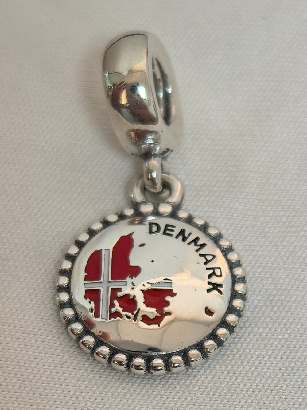 Pandora DENMARK Exclusive Dangle Charm Pendant, S925 Silver Jewelry